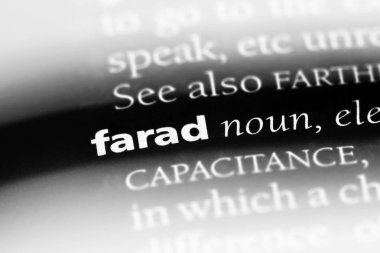 farad Word'de bir sözlük. farad kavramı