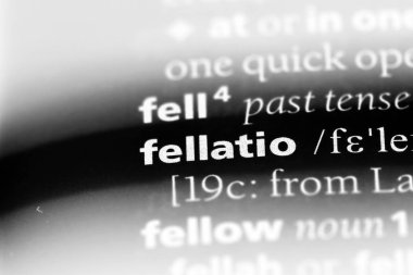 fellatio word in a dictionary. fellatio concept