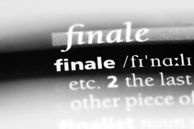 bir sözlüğü'ndeki final sözcüğü. Final kavramı