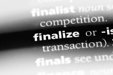 bir sözlüğü'ndeki sözcüğü son haline getir. kavramı son haline getir