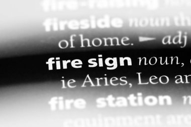 İşaret sözcüğü sözlüğe ateş. Yangın işareti kavramı