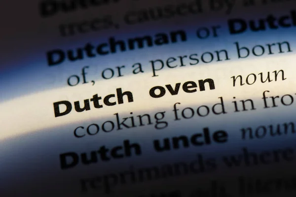 dutch oven word in a dictionary. dutch oven concept