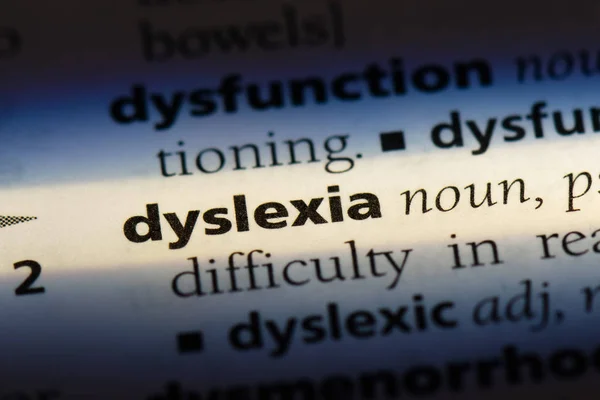 Kata Disleksia Dalam Kamus Konsep Dyslexia — Stok Foto