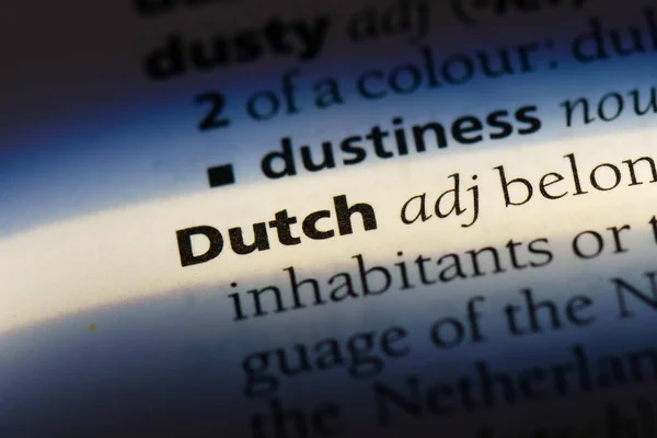 dutch word in a dictionary. dutch concept