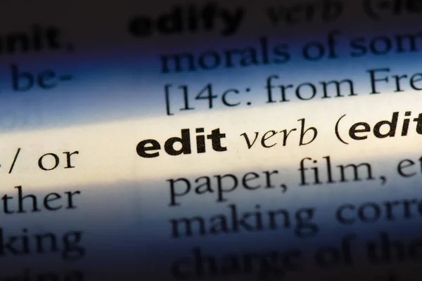 edit word in a dictionary. edit concept