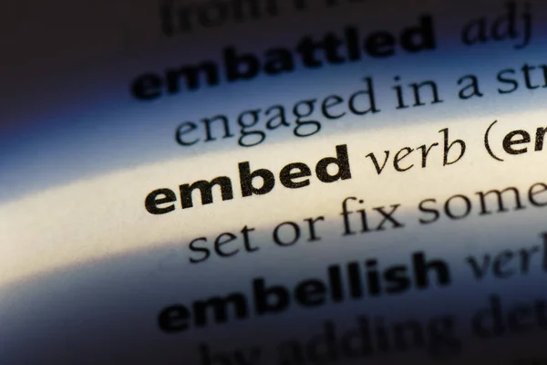 Embed Word Dictionary Embed Concept — Stock Photo, Image