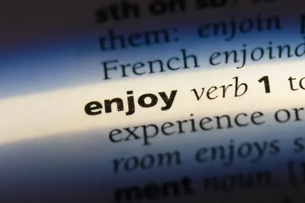 Enjoy Word Dictionary Enjoy Concept — Stock Photo, Image