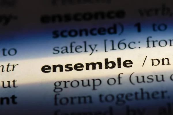 Ensemble Woord Een Woordenboek Ensemble Concept — Stockfoto
