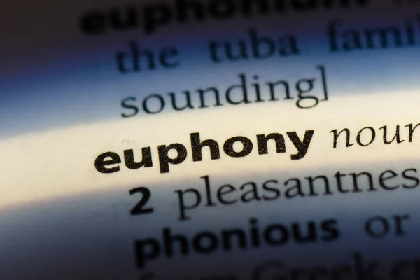 Palavra Eufônica Dicionário Conceito Eufonia — Fotografia de Stock