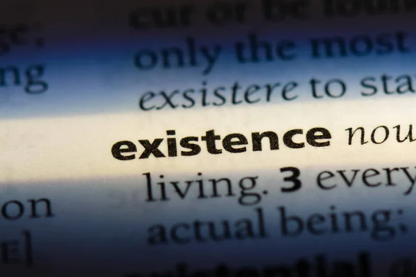 Mot Existence Dans Dictionnaire Concept Existence — Photo