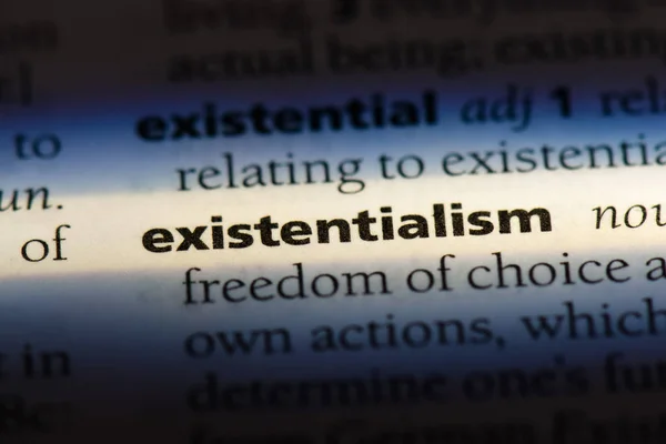 Existentialism Ord Ordbok Existentialism Koncept — Stockfoto