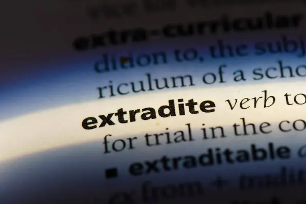 Extradite Word Dictionary Extradite Concept — Stock Photo, Image