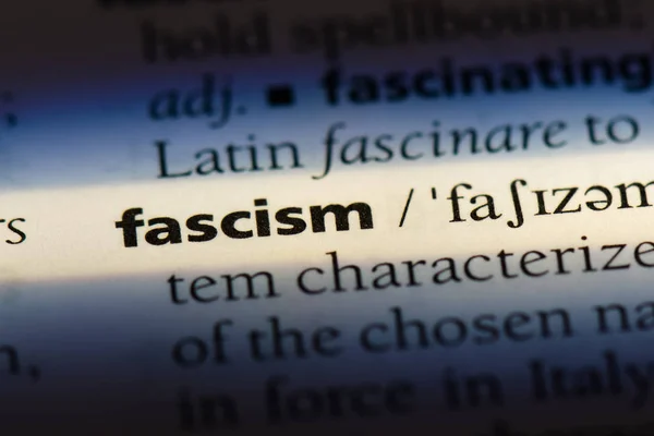 Fascismen Ord Ordbok Fascism Konceptet — Stockfoto