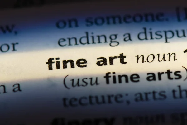 fine art word in a dictionary. fine art concept