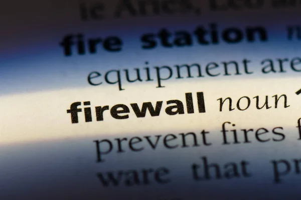 firewall word in a dictionary. firewall concept