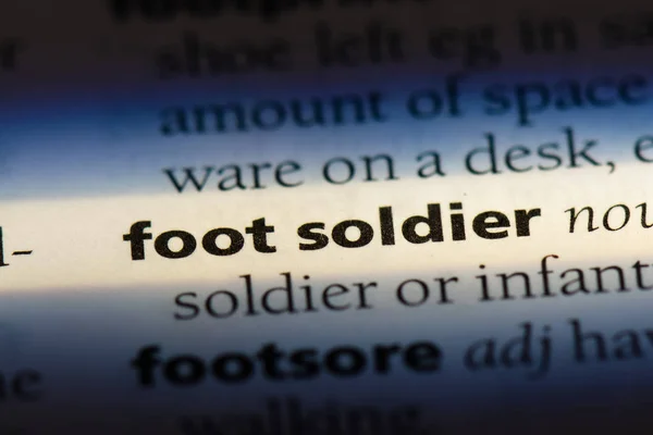 foot soldier word in a dictionary. foot soldier concept