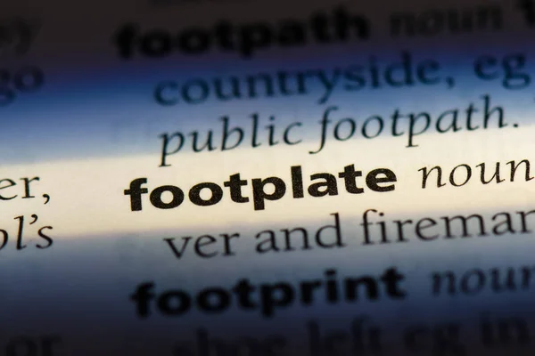 Footplate Word Dictionary Footplate Concept — Stock Photo, Image