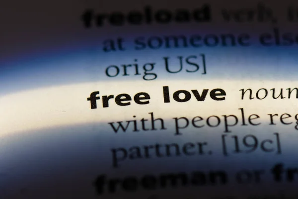 Безкоштовне Слово Любові Словнику Концепція Вільної Любові — стокове фото