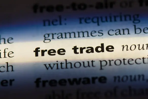 単語を辞書で自由貿易 自由貿易の概念 — ストック写真