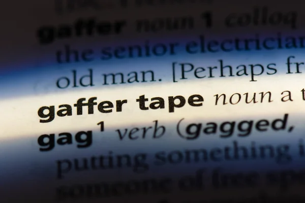 Gaffer Tape Ordet Ordbok Gaffer Tape Koncept — Stockfoto
