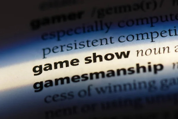 単語を辞書でゲーム番組 ゲーム番組コンセプト — ストック写真