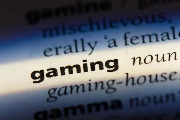 Gaming Word Dictionary Gaming Concept — Stock Photo, Image