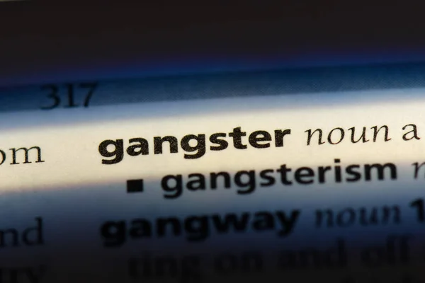 Gangster Słowo Słowniku Koncepcja Gangster — Zdjęcie stockowe