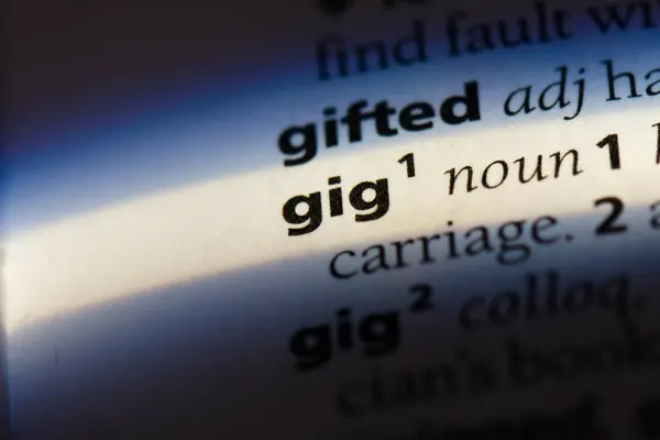Gig Word Dictionary Gig Concept — Stock Photo, Image