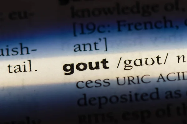 Gout Word Dictionary Gout Concept — Stock Photo, Image