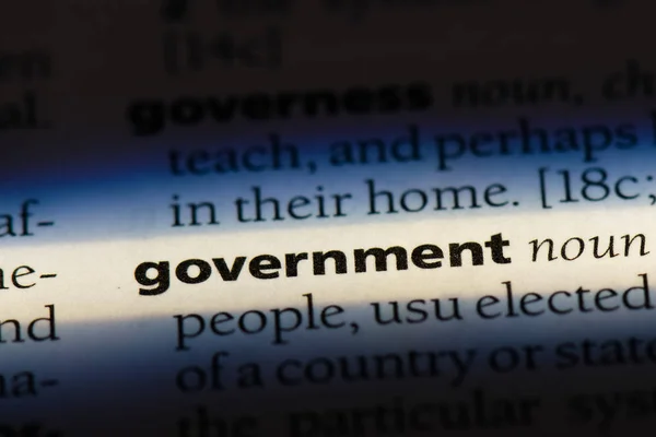 Rząd Słowo Słowniku Koncepcja Rządu — Zdjęcie stockowe