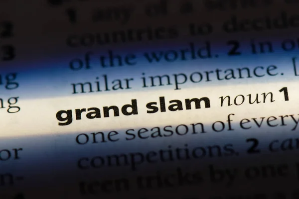 grand slam word in a dictionary. grand slam concept