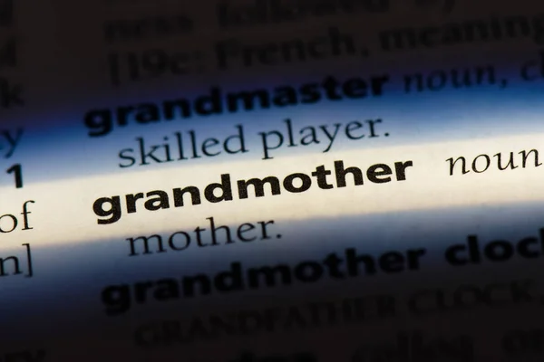 Grootmoeder Woord Een Woordenboek Grootmoeder Concept — Stockfoto