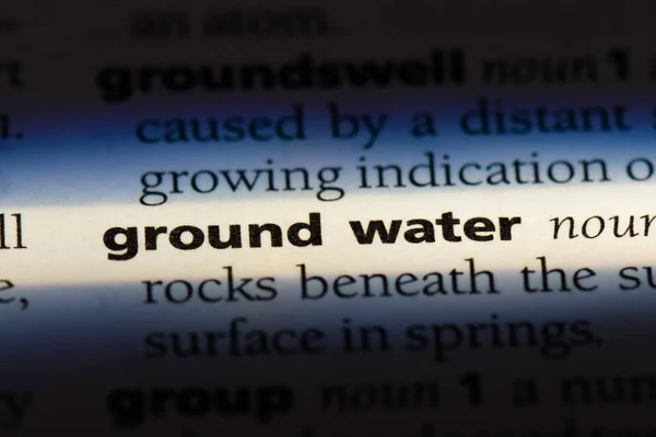 ground water word in a dictionary. ground water concept