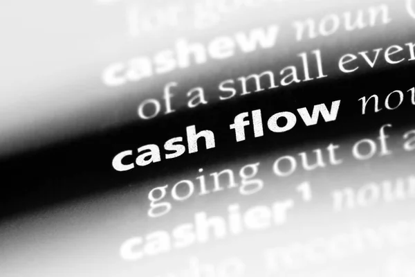 cash flow word in a dictionary. cash flow concept