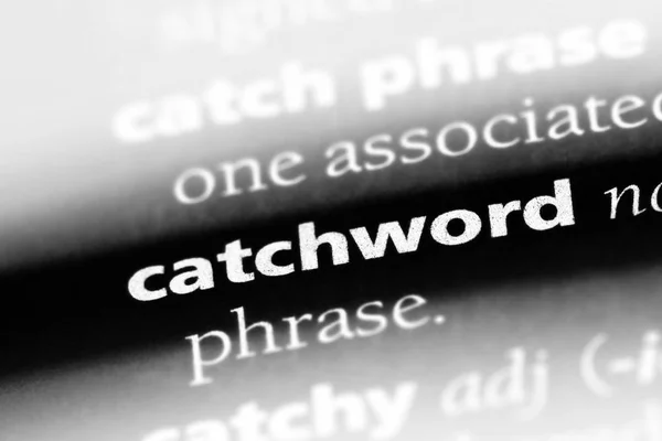 Catchword Word Dictionary Catchword Concept — Stock Photo, Image