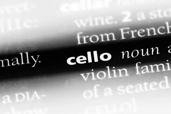 単語を辞書でチェロ チェロのコンセプト — ストック写真