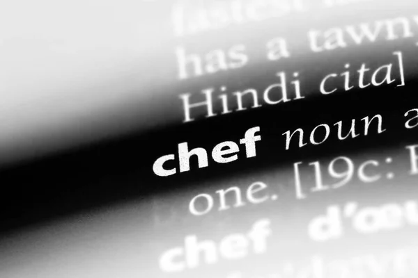 Chef Word Dictionary Chef Concept — Stock Photo, Image