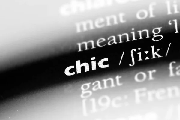 Chic Word Dictionary Chic Concept — Stock Photo, Image