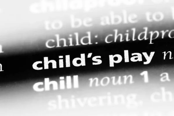 Criança Jogar Palavra Dicionário Conceito Brincadeira Criança — Fotografia de Stock