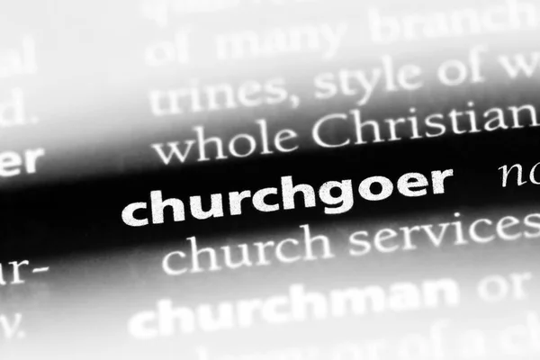 Churchgoer Word Dictionary Churchgoer Concept — Stock Photo, Image