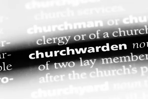 Palabra Del Pastor Iglesia Diccionario Concepto Churchwarden — Foto de Stock