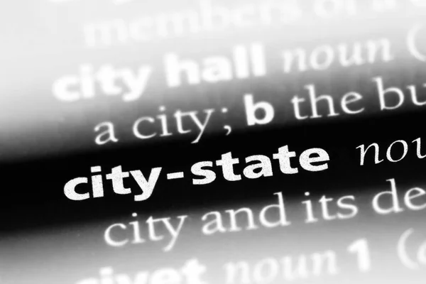 Stadsstaten Ord Ordbok Stadsstaten Koncept — Stockfoto