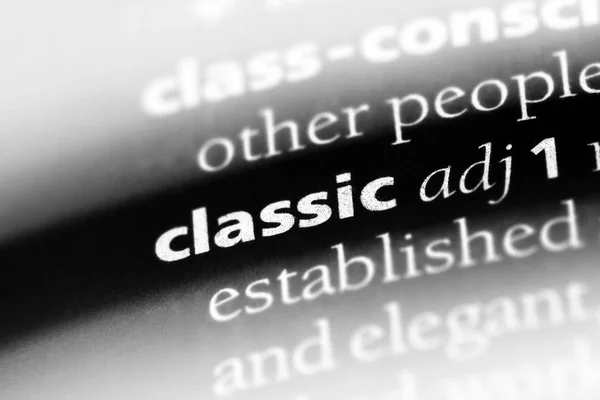 Mot Classique Dans Dictionnaire Concept Classique — Photo
