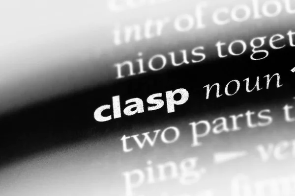 clasp word in a dictionary. clasp concept