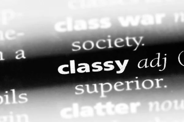 Classy Word Dictionary Classy Concept — Stock Photo, Image