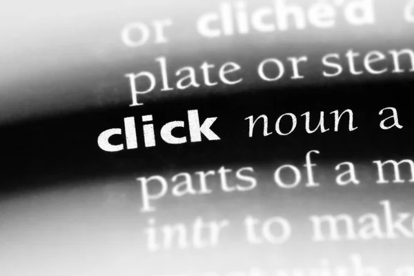 click word in a dictionary. click concept