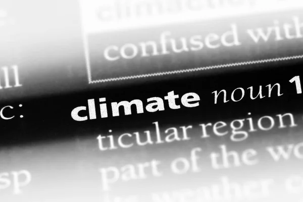 Climate Word Dictionary Climate Concept — Stock Photo, Image