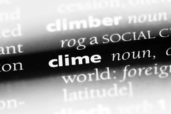 Clime Word Dictionary Clime Concept — Stock Photo, Image