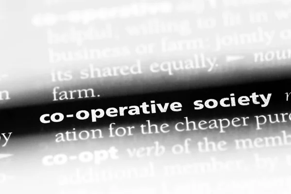 co-operative society word in a dictionary. co-operative society concept