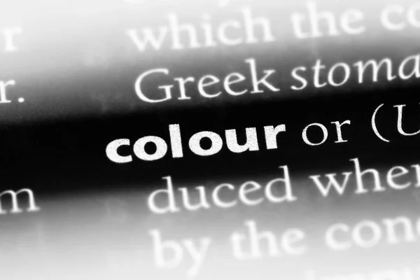 Parola Colori Dizionario Concetto Colore — Foto Stock